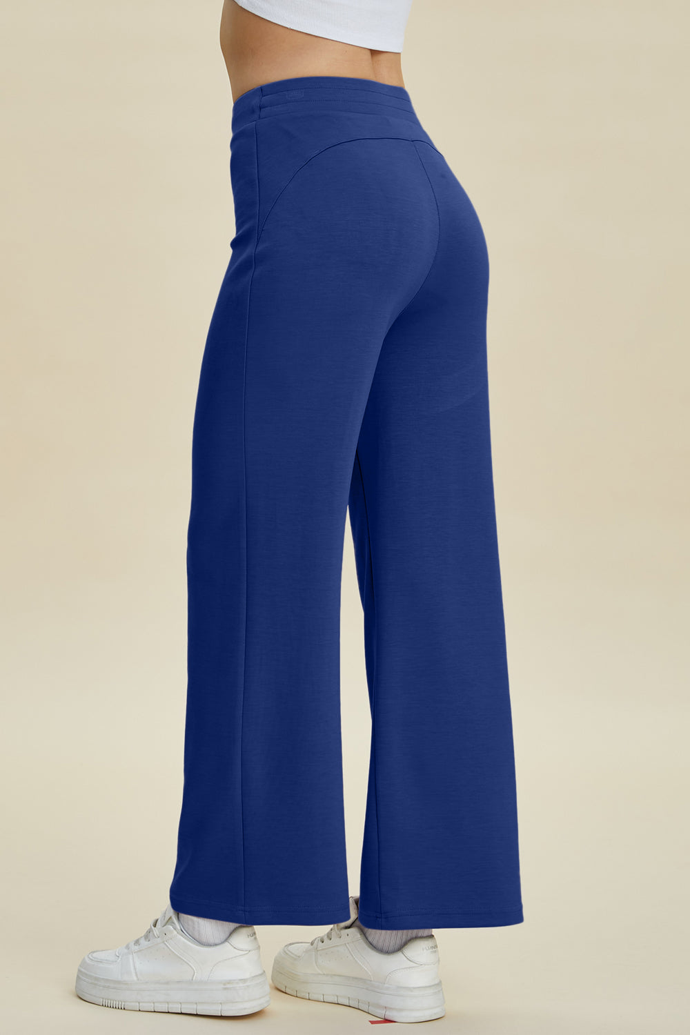 Scuba Drawstring Wide Leg Pants