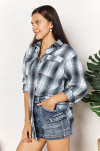 Plaid Dropped Shoulder Shirt (multiple colors available)