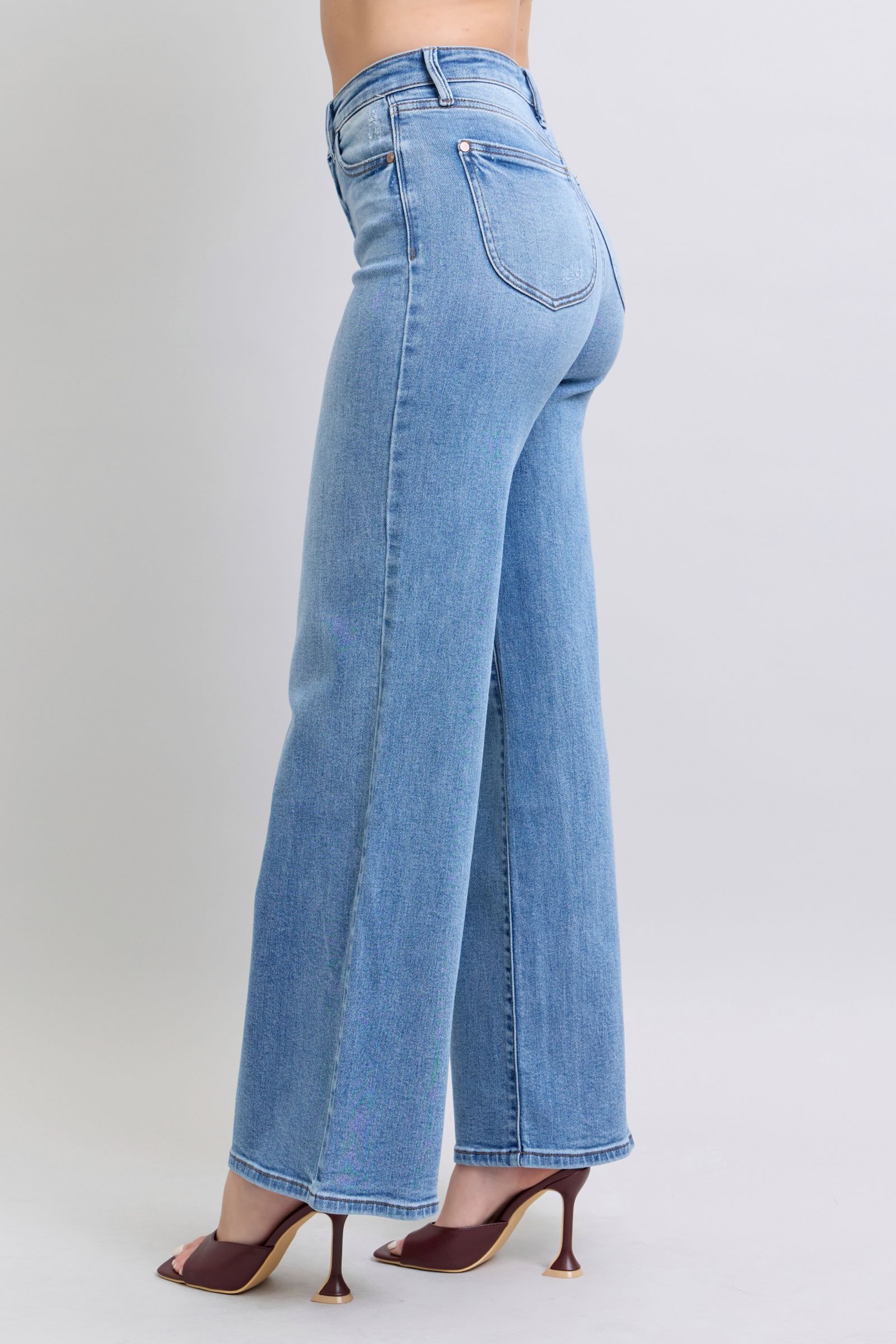 JUDY BLUE: Wide Leg Jeans