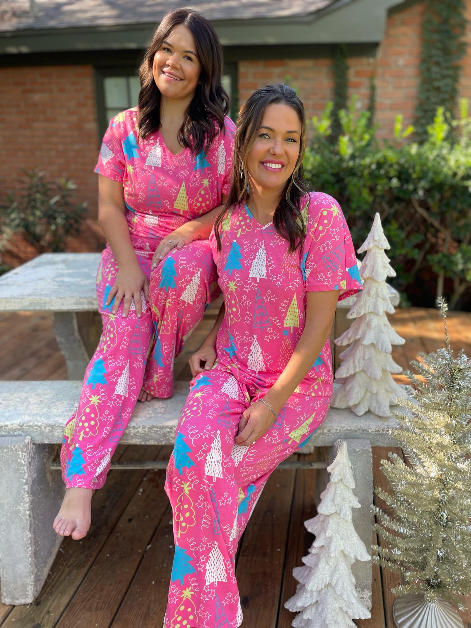 PREORDER: Pink Trees Pajama Set