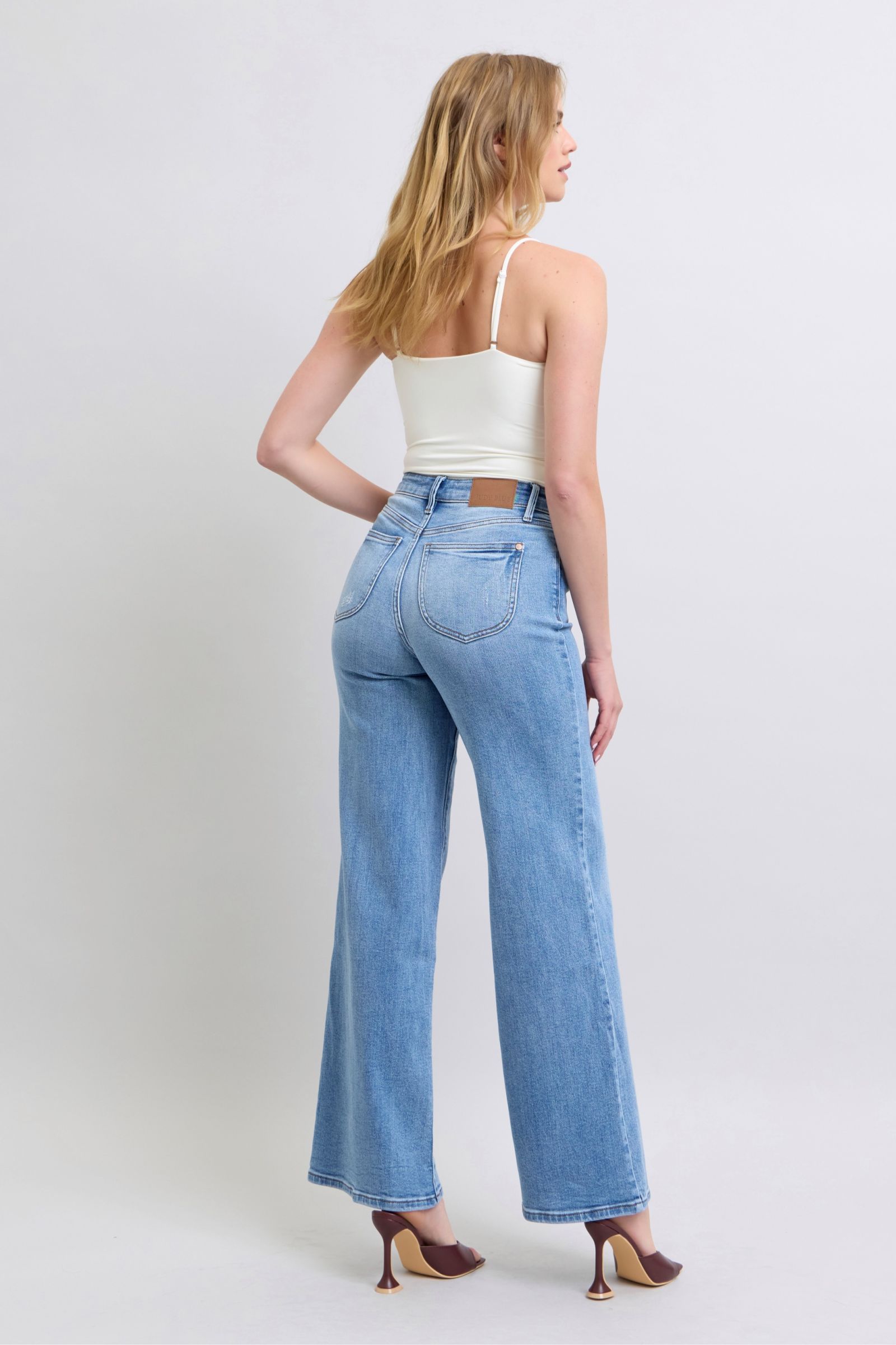 JUDY BLUE: Wide Leg Jeans