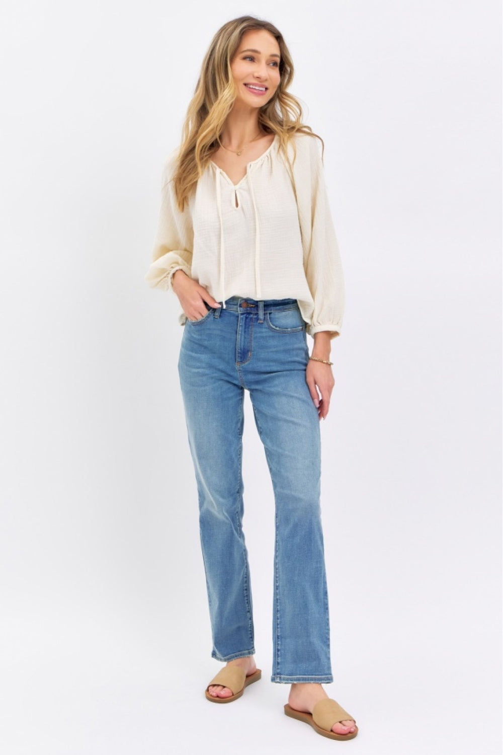 JUDY BLUE High Waist Straight Jeans