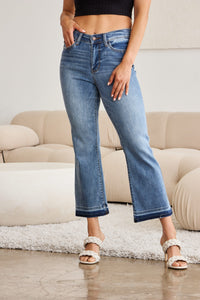 Judy Blue Release Hem Cropped Bootcut Jeans