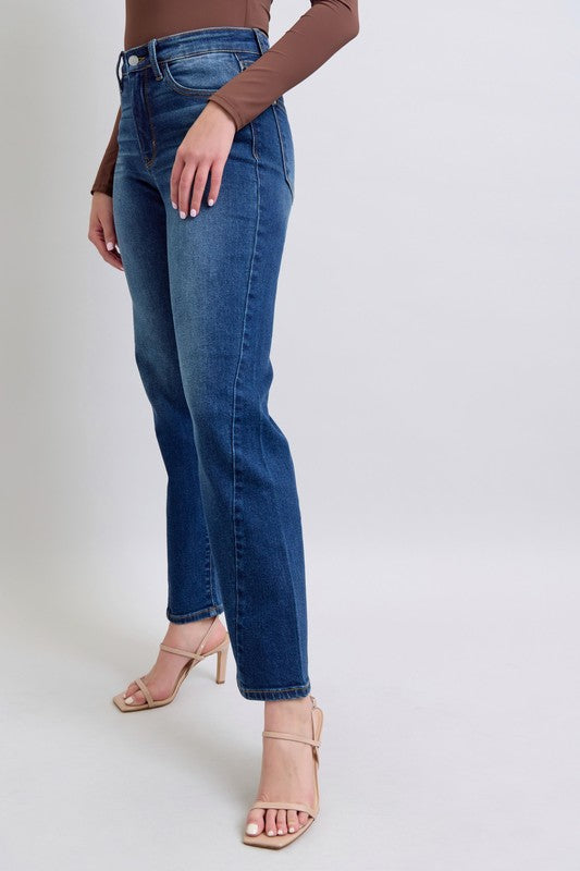 JUDY BLUE: Side Seam Detail Straight Jeans with Pockets