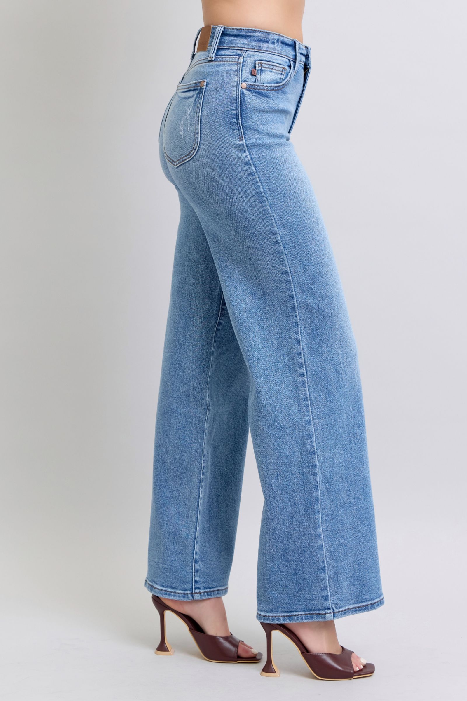 JUDY BLUE: Wide Leg Jeans