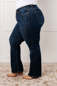 JUDY BLUE: Alaina High Rise Classic Straight Jeans