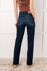 JUDY BLUE: Alaina High Rise Classic Straight Jeans