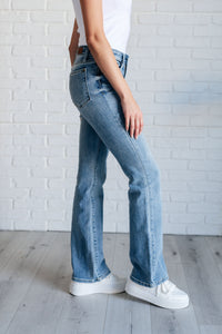 JUDY BLUE: Alana Mid Rise Clean Bootcut Jeans