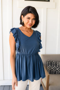 Before Now Ruffled Babydoll Top