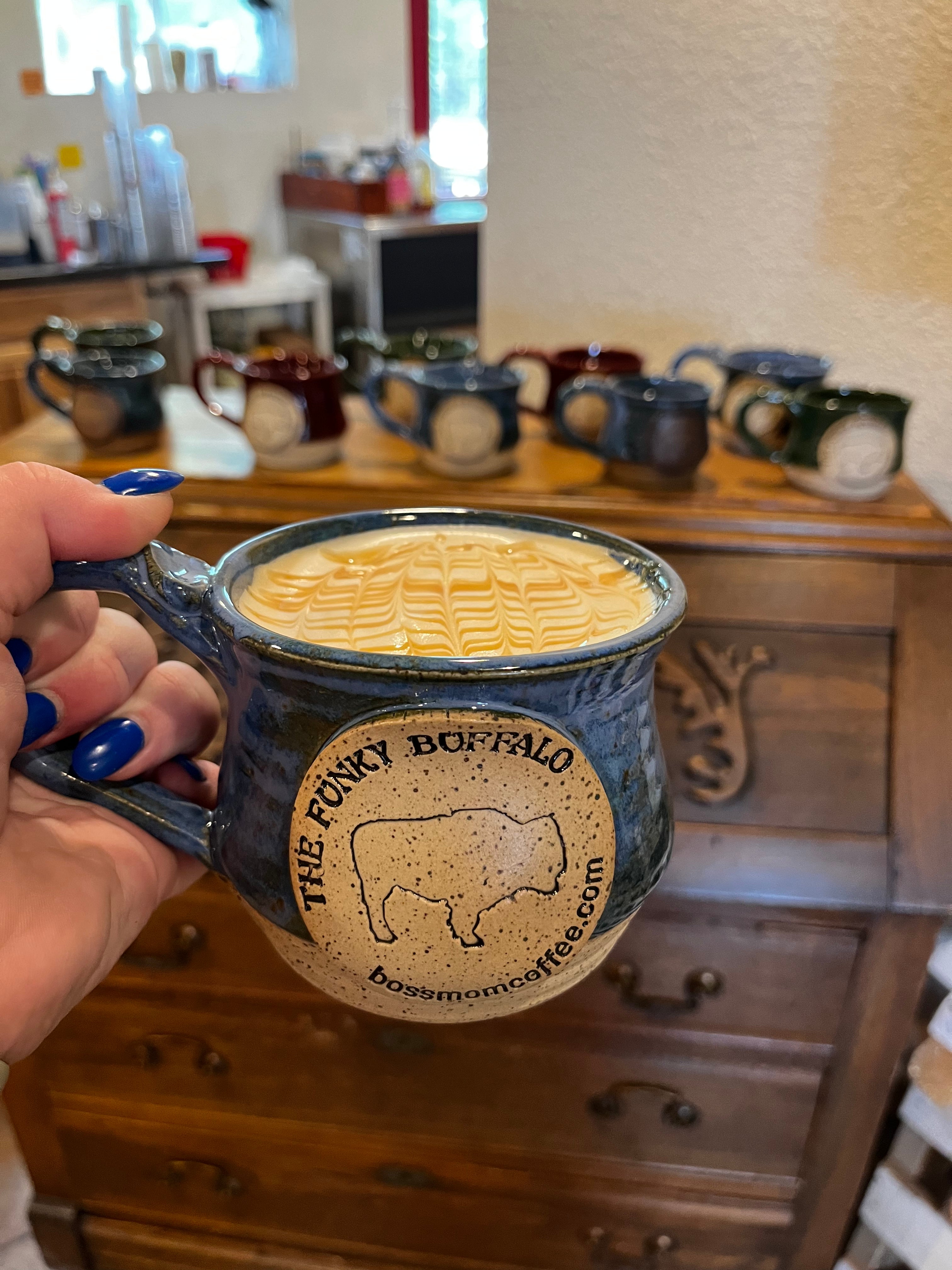 Funky Buffalo ceramic coffee mug