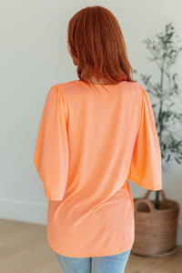 Cali Blouse in Neon Orange