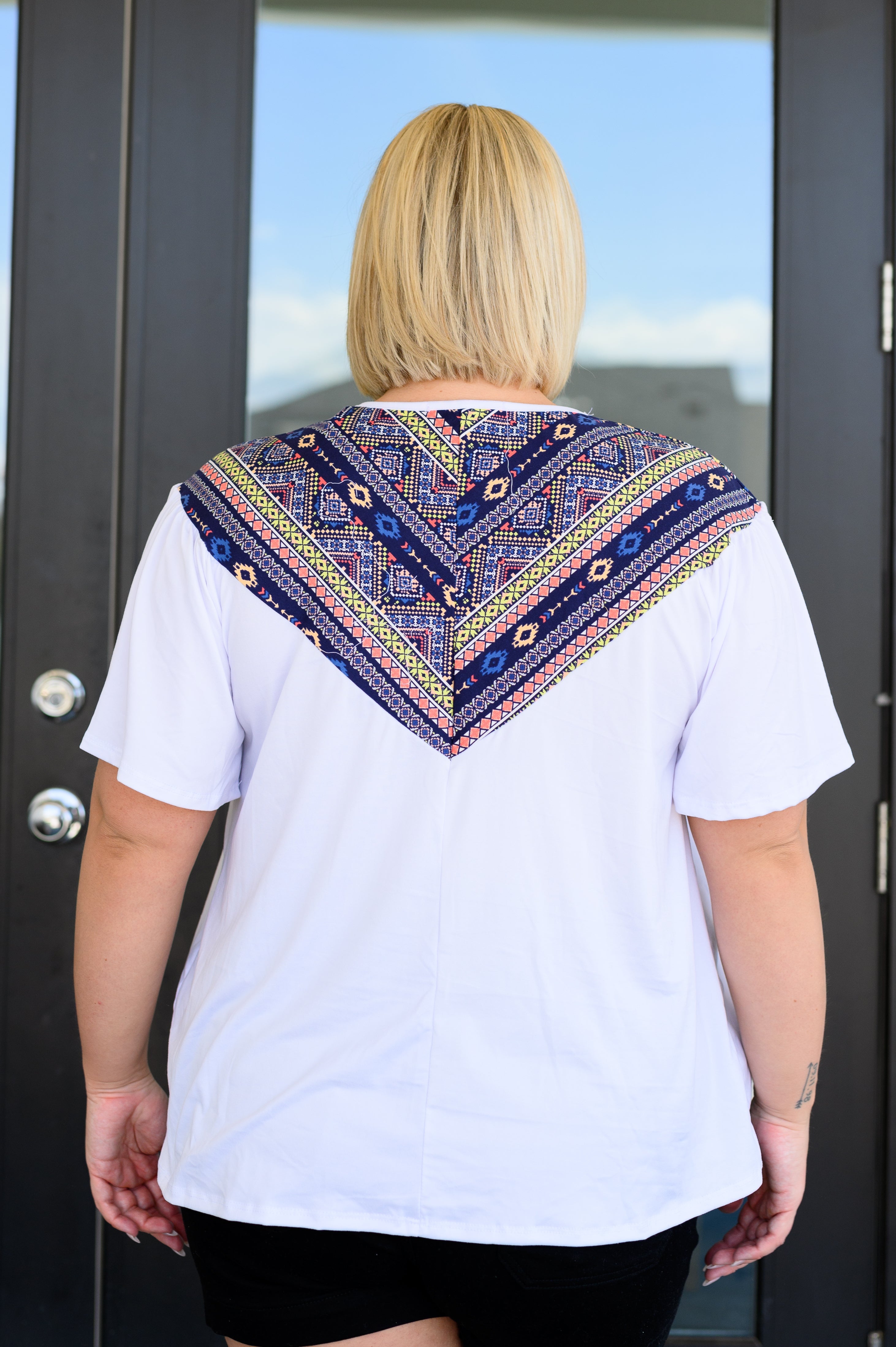 Casually Boho Keyhole Neckline Top