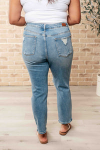 JUDY BLUE: Frankie High Waist Distressed Boyfriend Jeans