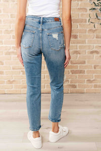 JUDY BLUE: Frankie High Waist Distressed Boyfriend Jeans