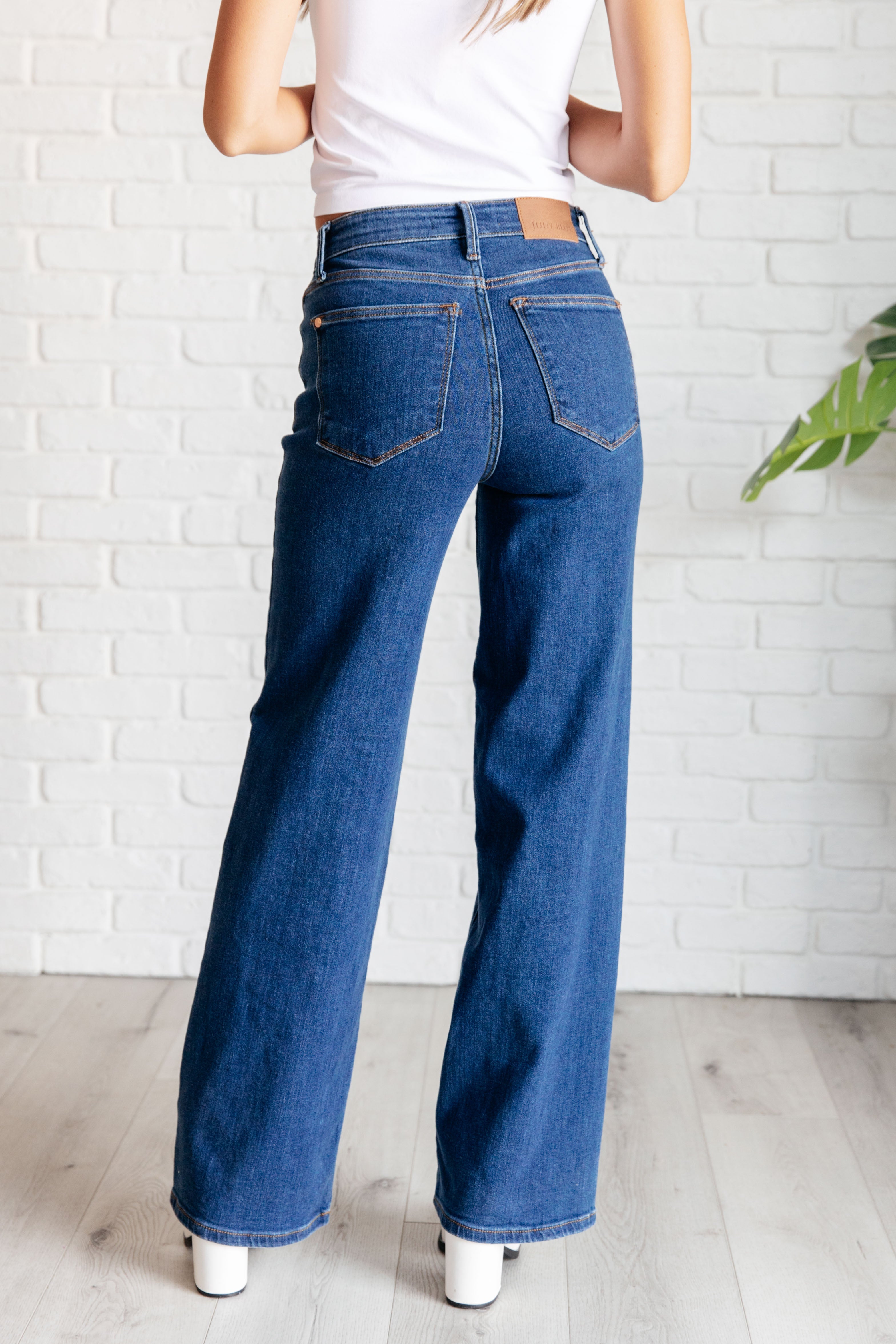 JUDY BLUE: Hazel High Rise Vintage Wide Leg Jeans