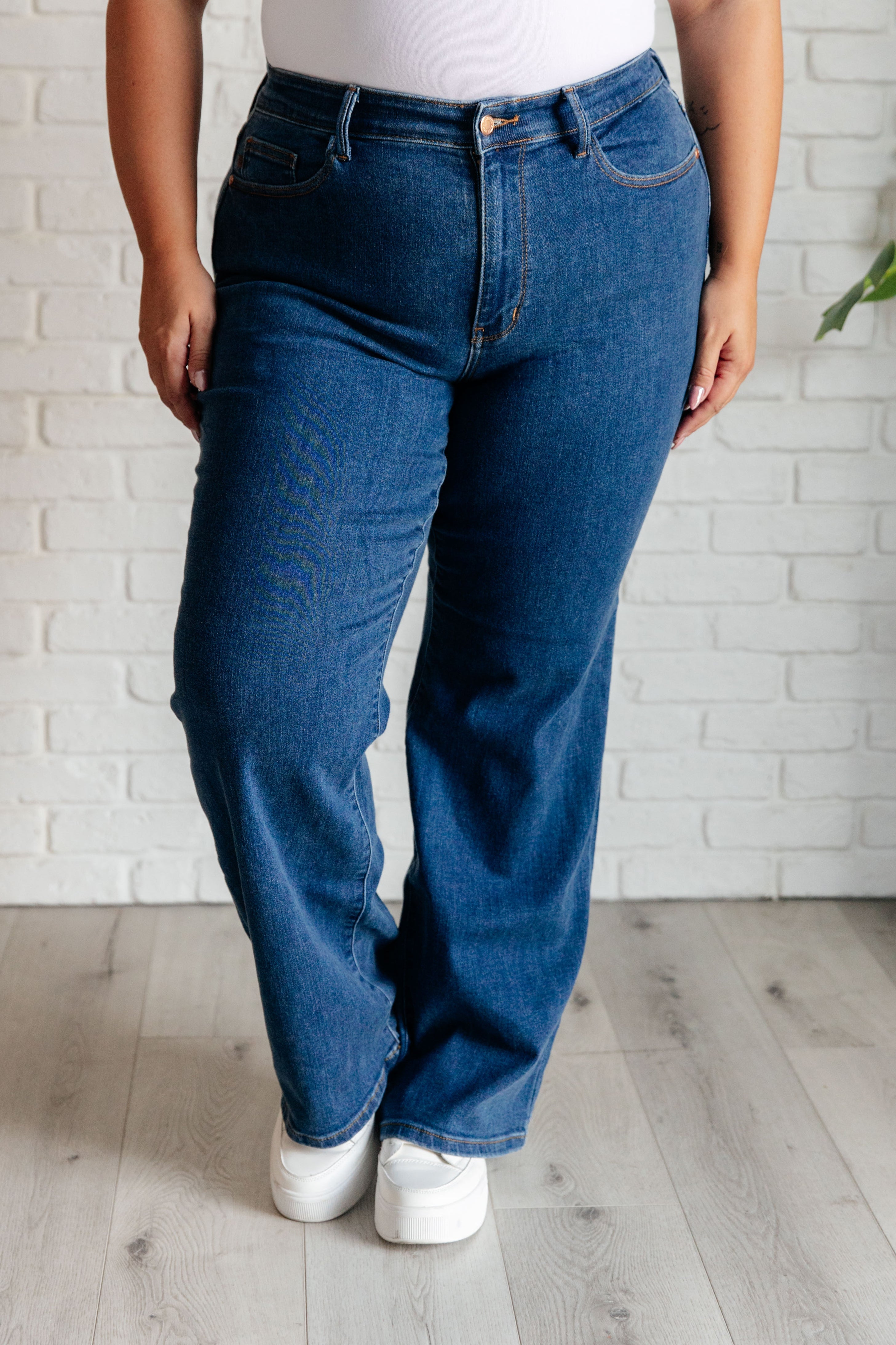 JUDY BLUE: Hazel High Rise Vintage Wide Leg Jeans