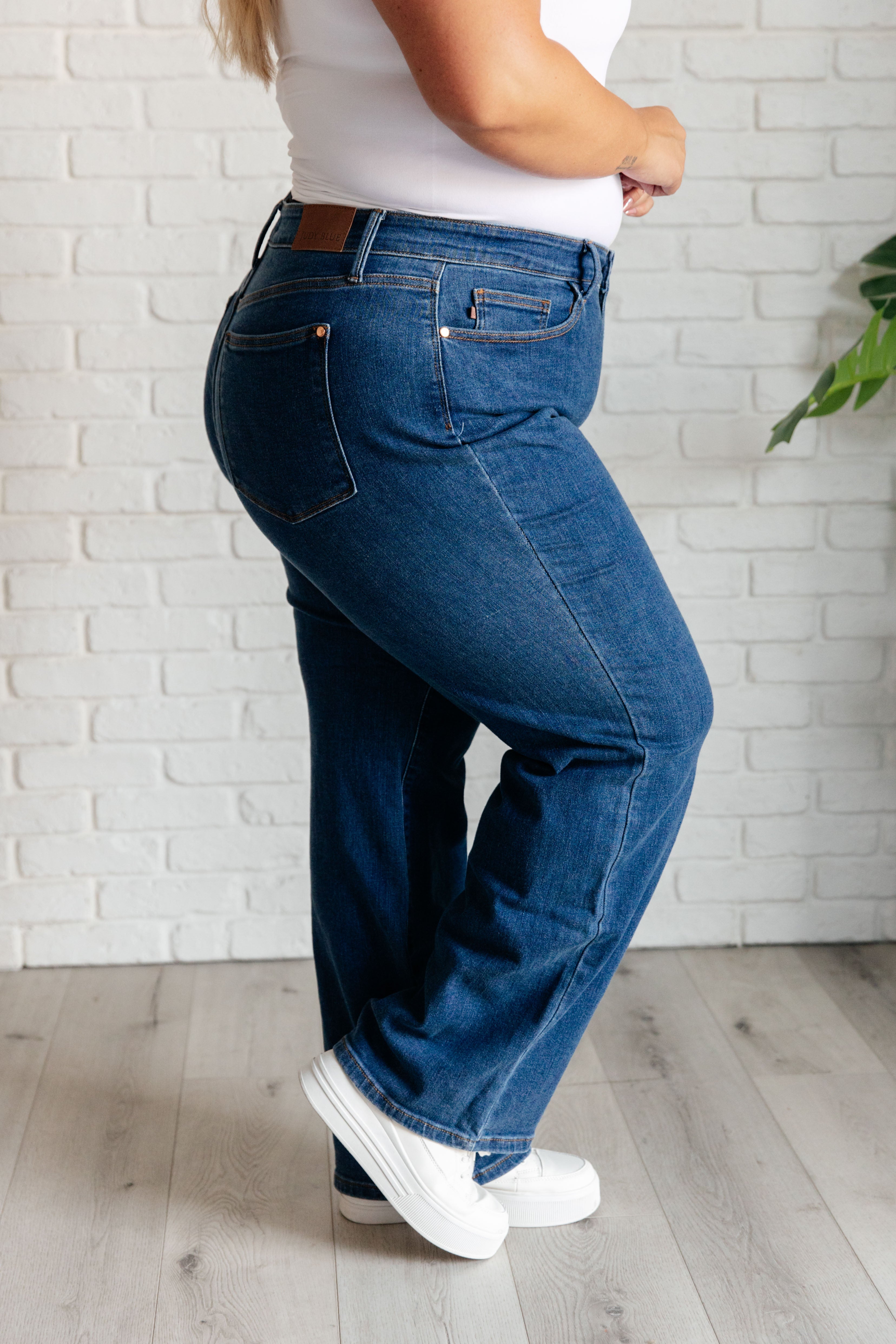 JUDY BLUE: Hazel High Rise Vintage Wide Leg Jeans