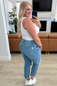 JUDY BLUE: Frankie High Waist Distressed Boyfriend Jeans