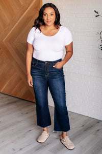 JUDY BLUE: Madeline High Rise Cropped Wide Leg Jeans