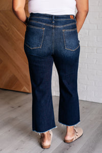 JUDY BLUE: Madeline High Rise Cropped Wide Leg Jeans