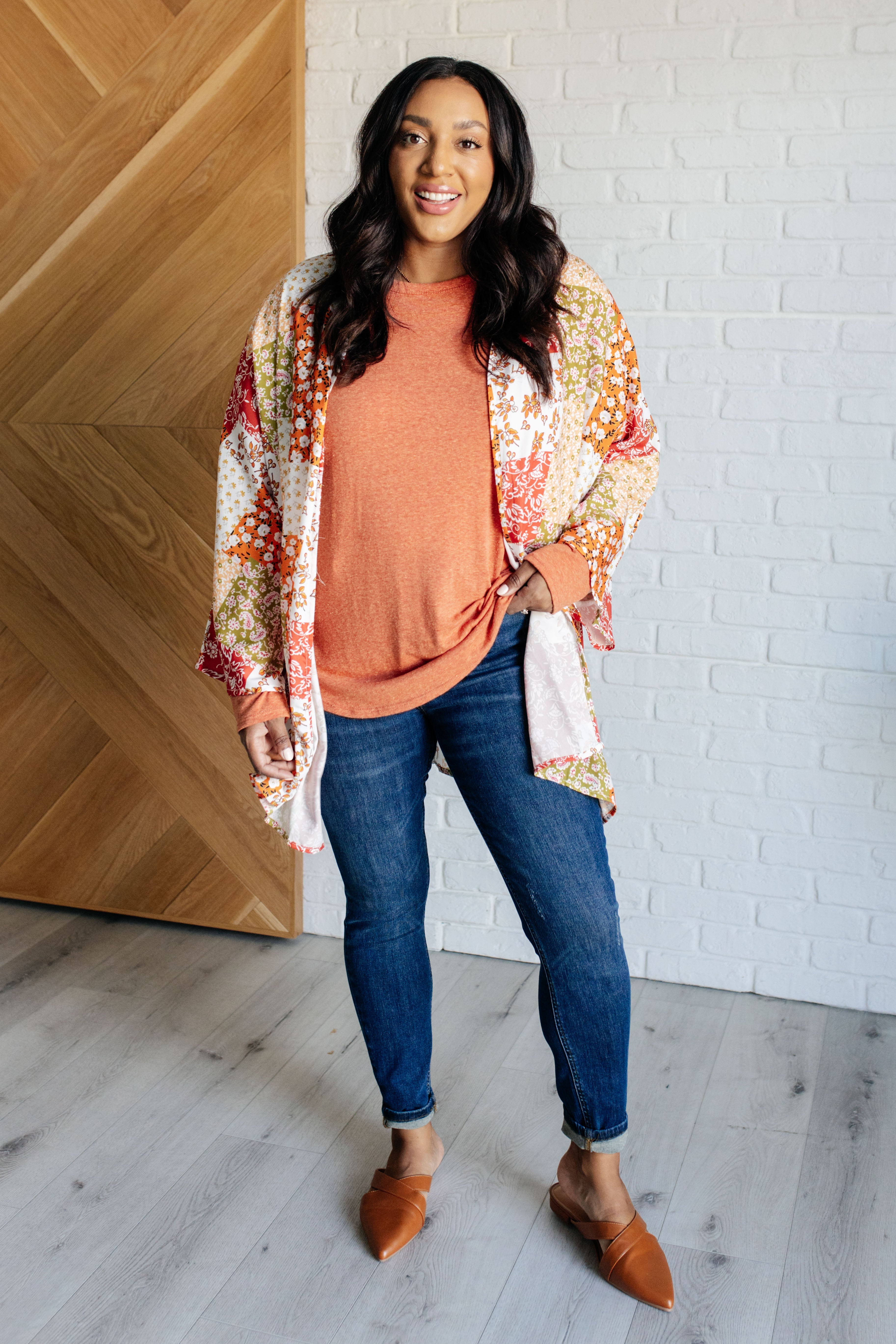 Patchwork of Feelings Mixed Floral Kimono