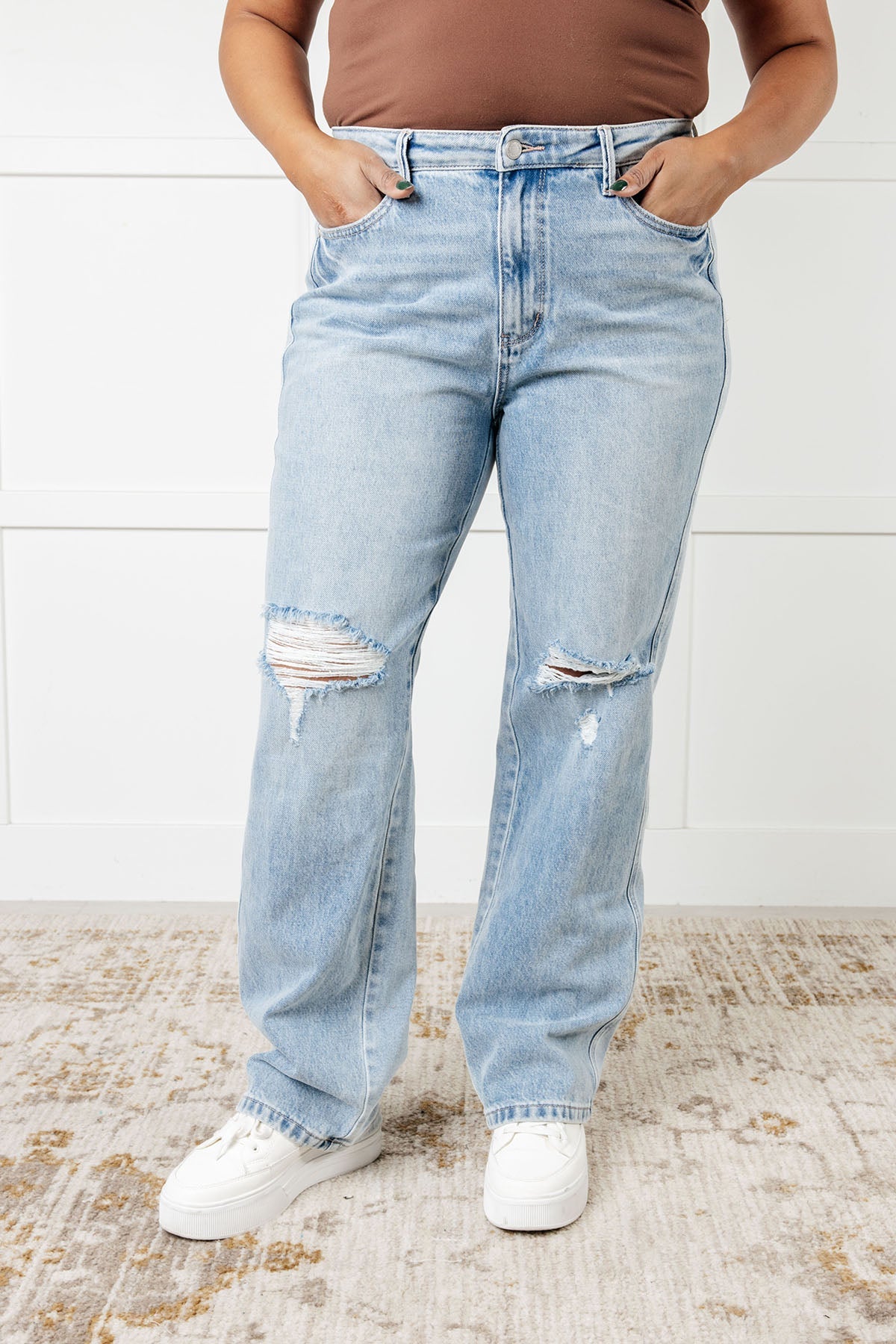 JUDY BLUE: Patricia High Rise Rigid Magic 90's Straight Jeans