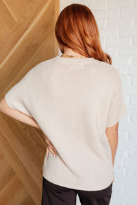 Relaxing Away Dolman Sleeve Knit Top in Taupe