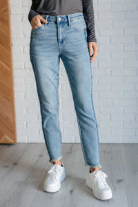 JUDY BLUE: Susan High Rise Side Panel Detail Slim Jeans