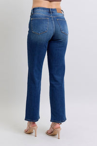 JUDY BLUE: Side Seam Detail Straight Jeans with Pockets