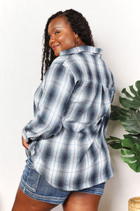 Plaid Dropped Shoulder Shirt (multiple colors available)