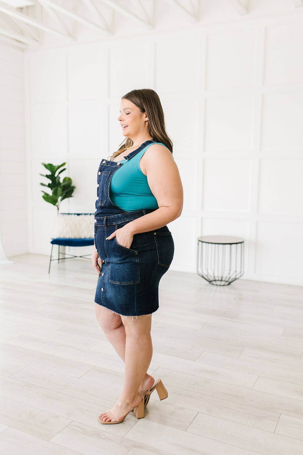 JUDY BLUE Agnes Denim Overall Dress