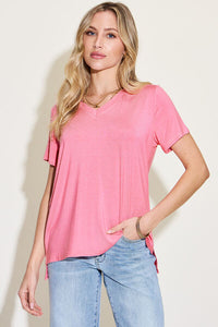 V-Neck High-Low T-Shirt