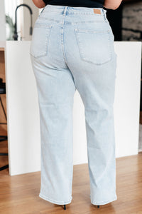 JUDY BLUE Brooke High Rise Control Top Vintage Wash Straight Jeans