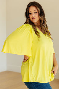 Cali Blouse in Neon Yellow