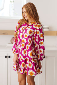 Magnificently Mod Floral Shirt Dress