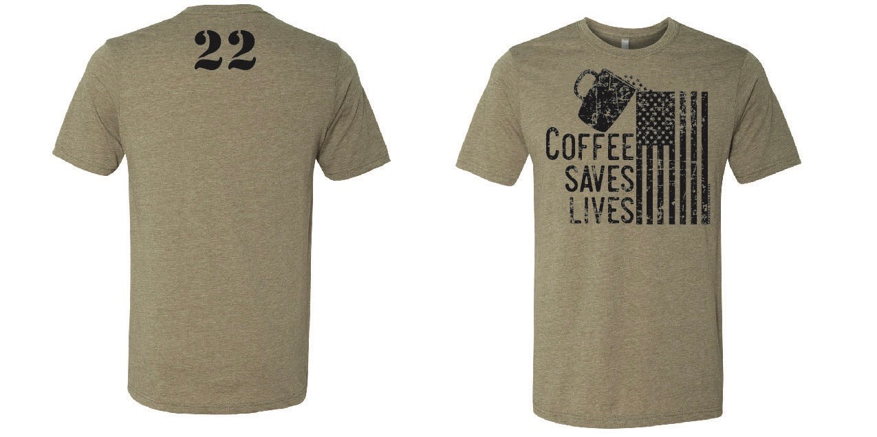 Sage Green Coffee Saves Lives 22 shirt